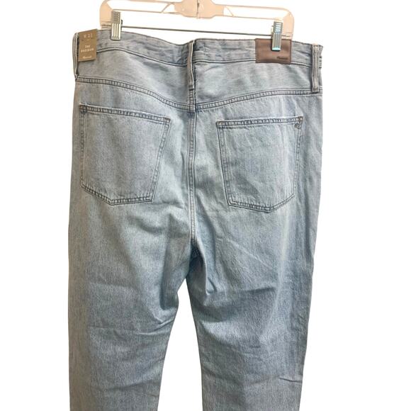 Madewell THE DAD Jean 100% Cotton NON STRETCH Ripped Edition sz 33 NWT - Picture 8 of 16